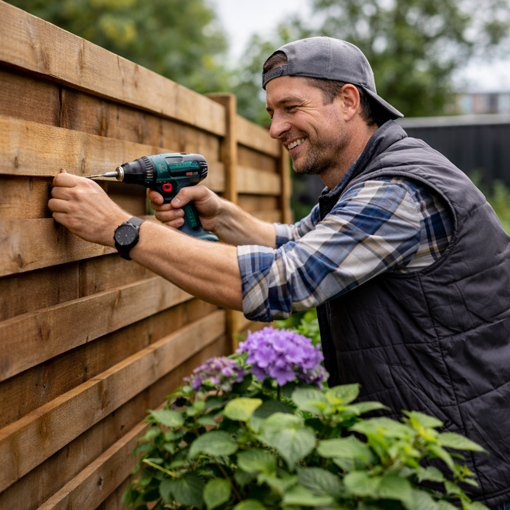 Schutting laten plaatsen door vakman